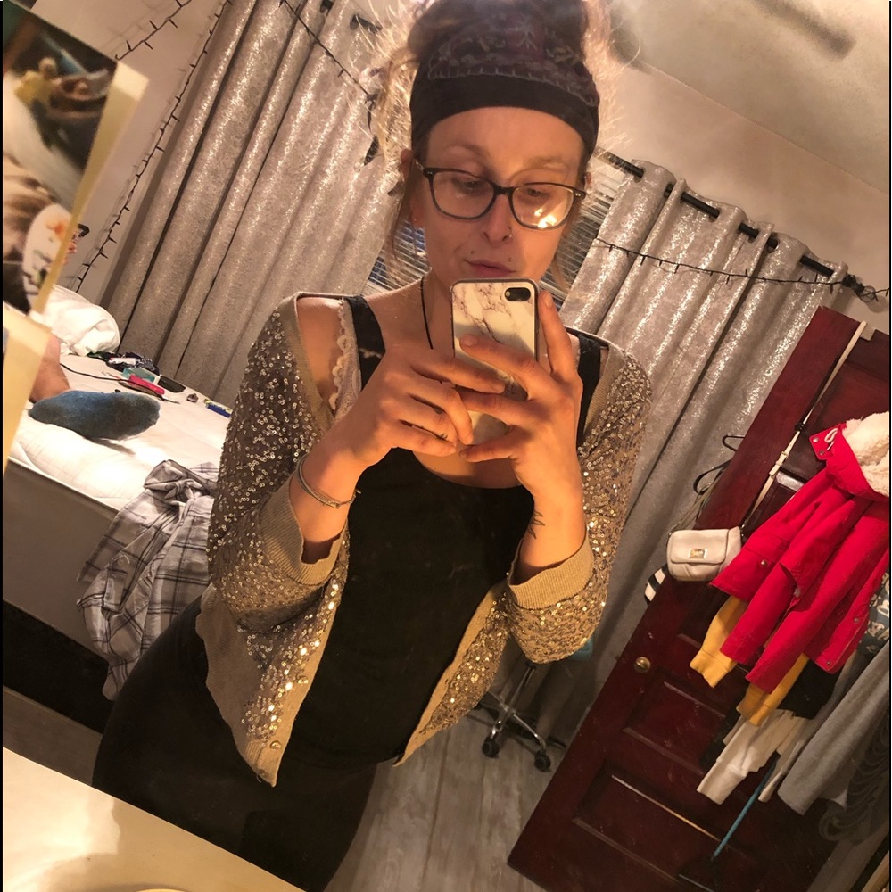 American Eagle Glittery Cardigan